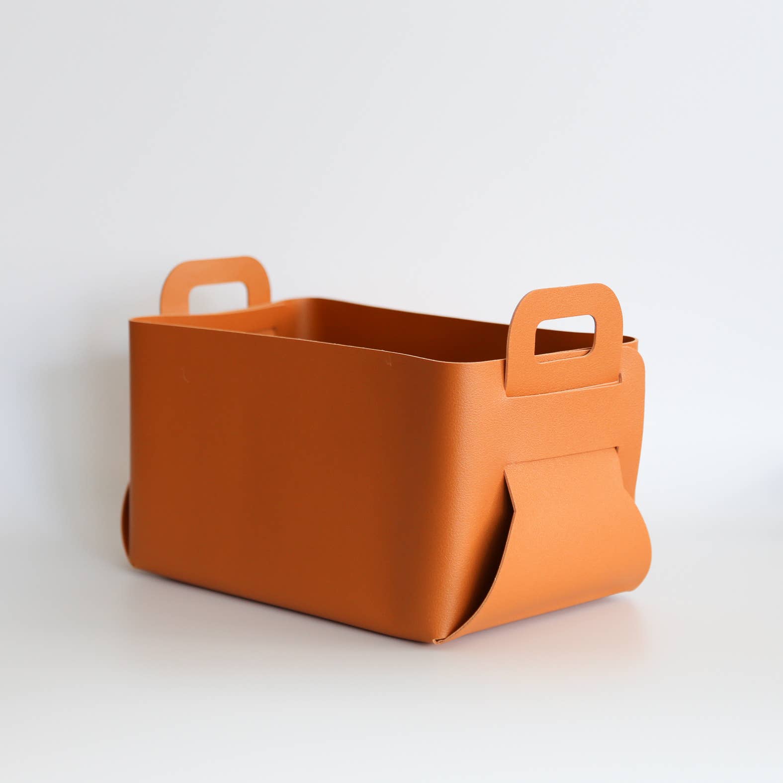 Vegan Leather Storage Basket Gift Box, Medium - HER Home Design Boutique